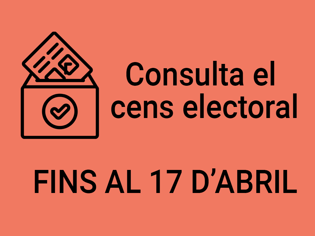 Consulta  CENS ELECTORAL eleccions municipals i autonòmiques