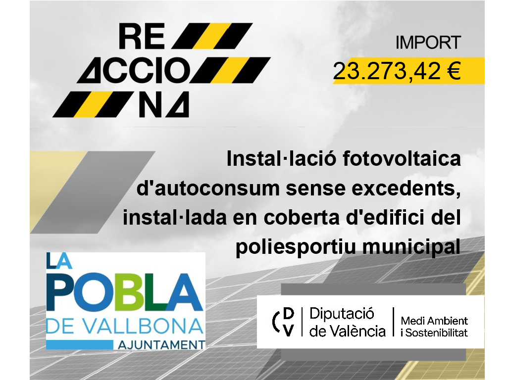 El Ayuntamiento instalará placas solares en la Ciudad Deportiva con una subvención de la Diputación de València