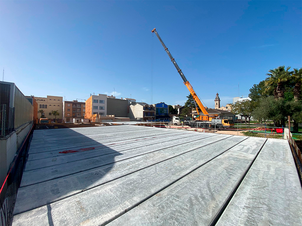 Avanzan las obras del nuevo Hogar de los Jubilados de La Pobla