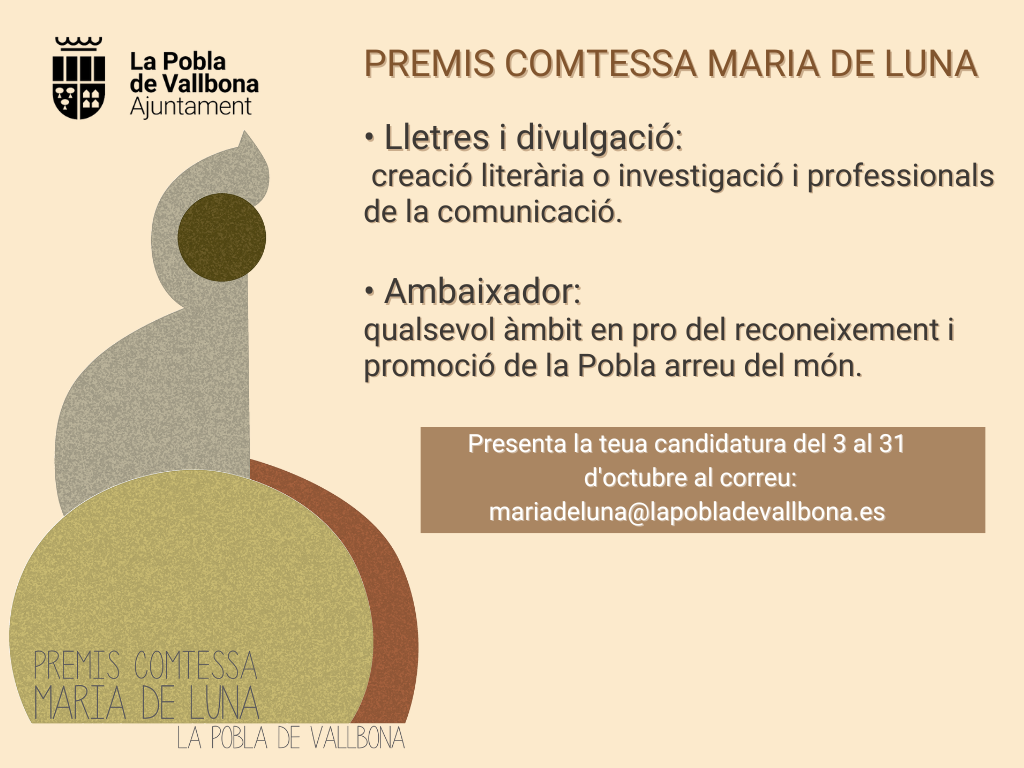 S'obri el termini de presentació de les candidutures dels Premis Comtessa 